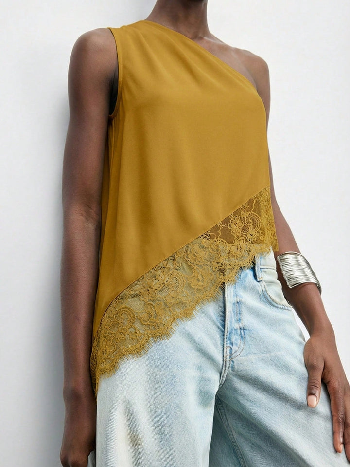 Top SHEIN, galben