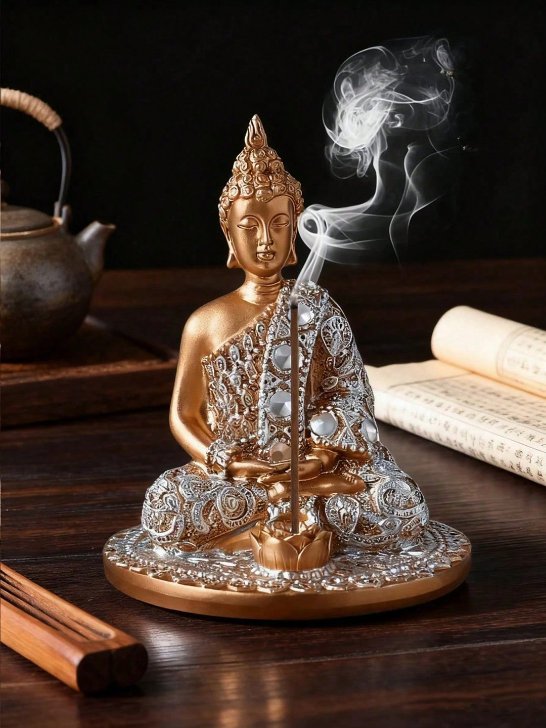 Suport pentru lumânări buddha SHEIN, mix culori