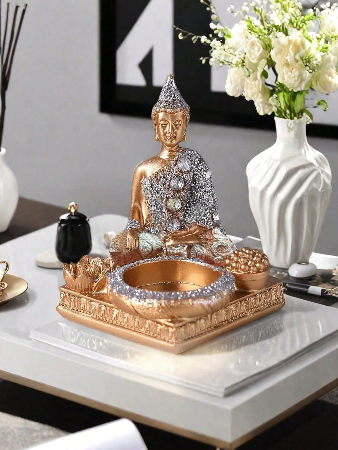 Suport pentru lumânări buddha SHEIN, mix culori
