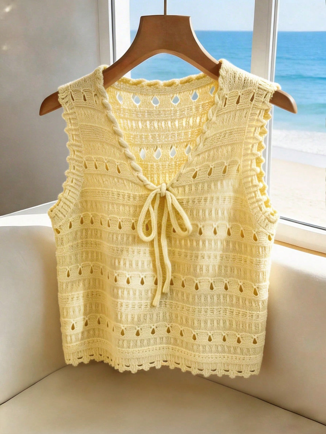 Pulover tricotat SHEIN, galben