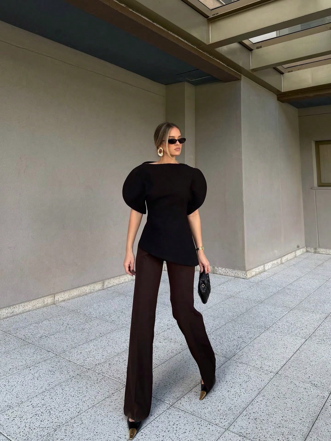 Top SHEIN, negru