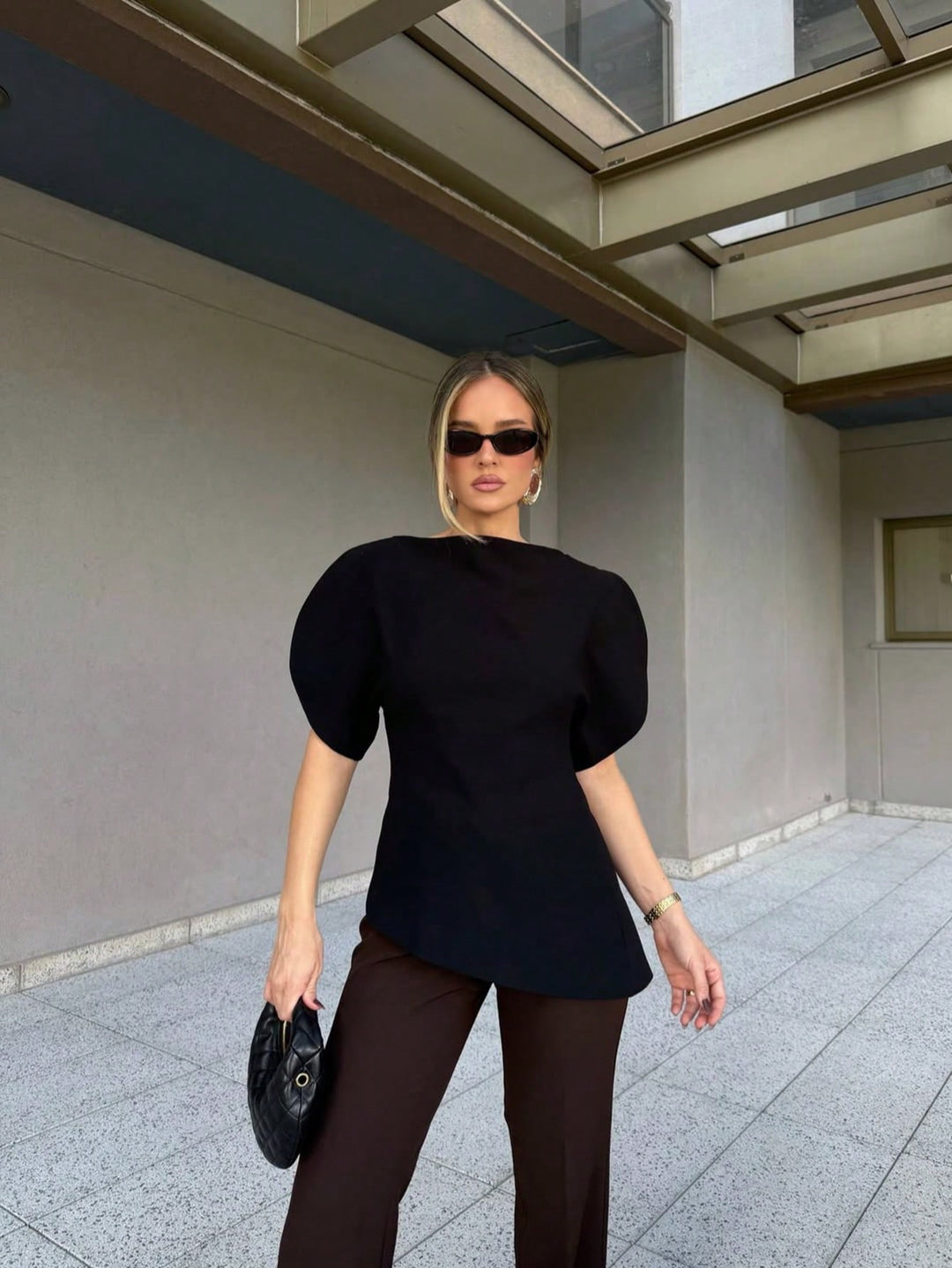 Top SHEIN, negru