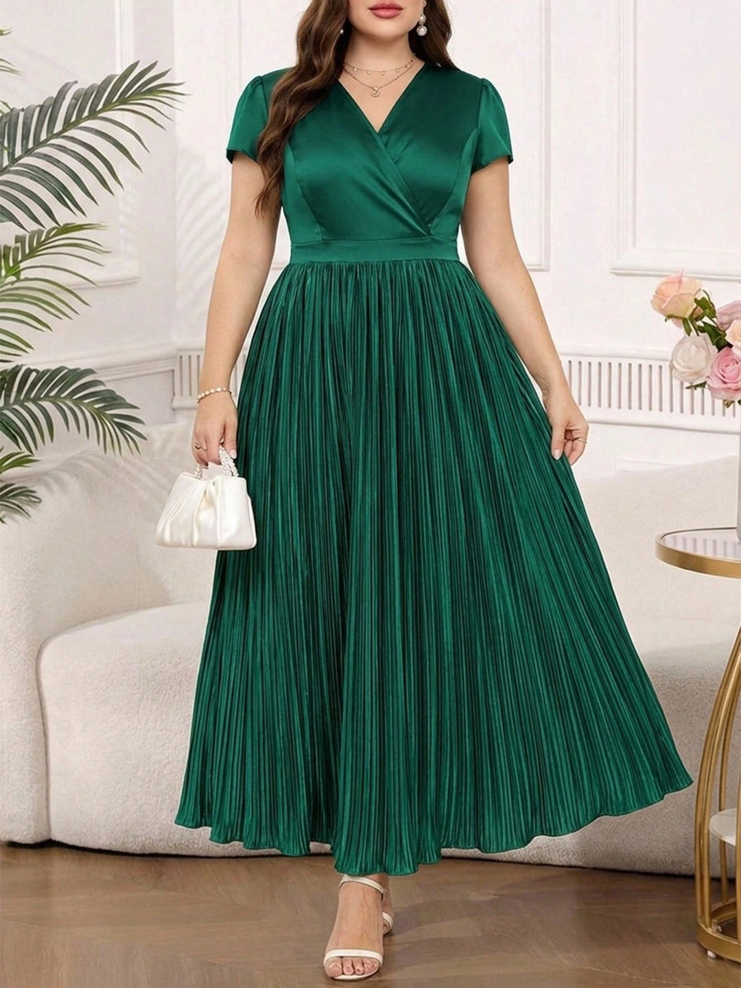 Rochie maxi SHEIN, verde