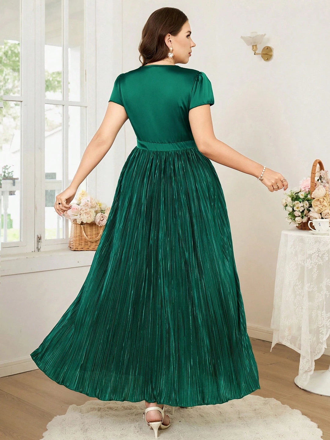 Rochie maxi SHEIN, verde