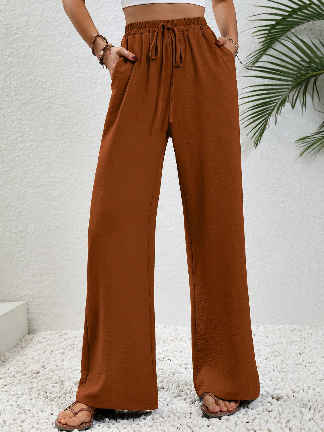 Pantaloni SHEIN, maro