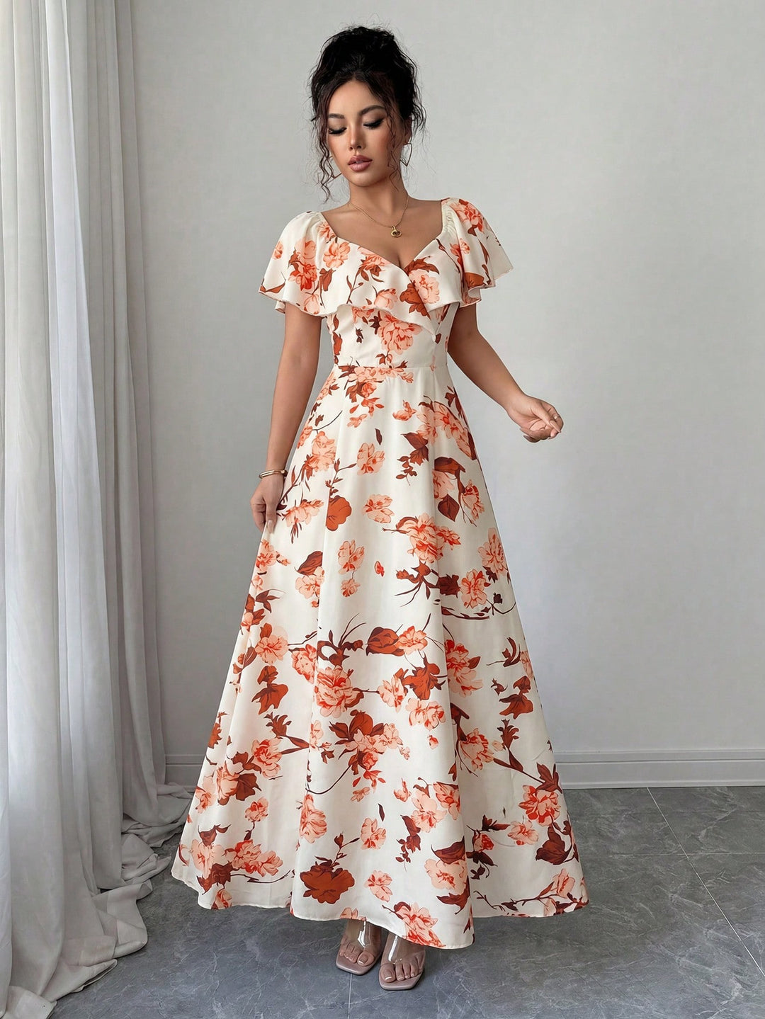 Rochie maxi SHEIN, mix culori