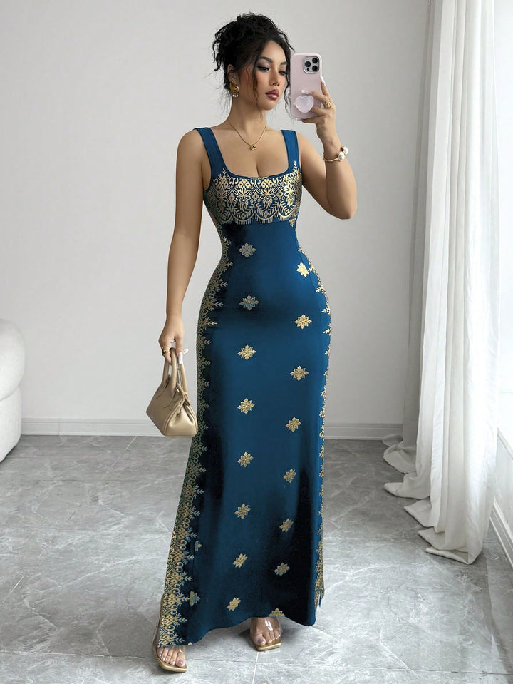 Rochie maxi SHEIN, verde