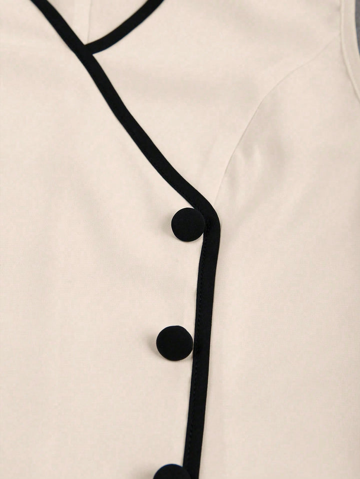 Tricou fără mâneci SHEIN, kaki