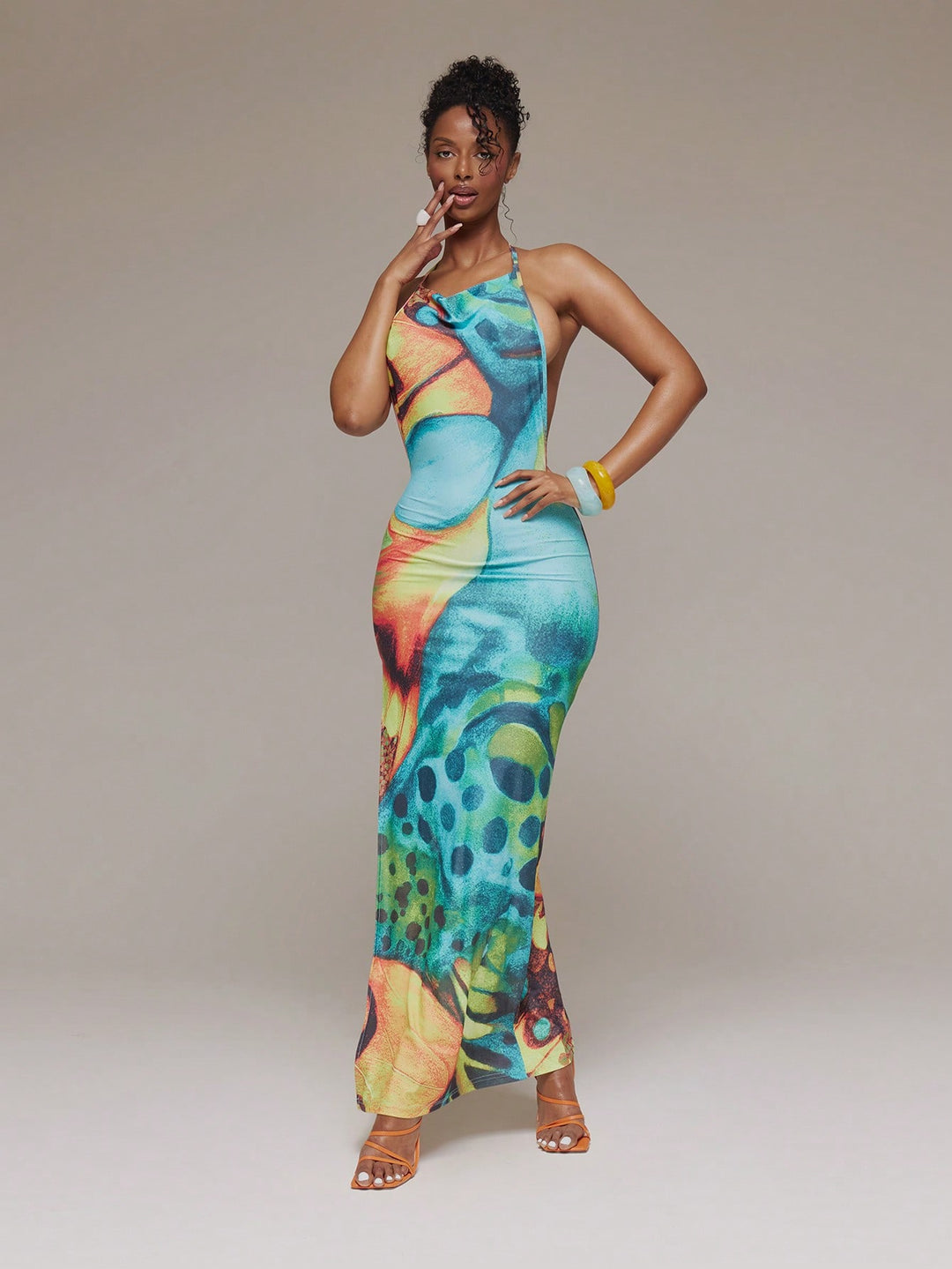 Rochie maxi SHEIN, mix culori