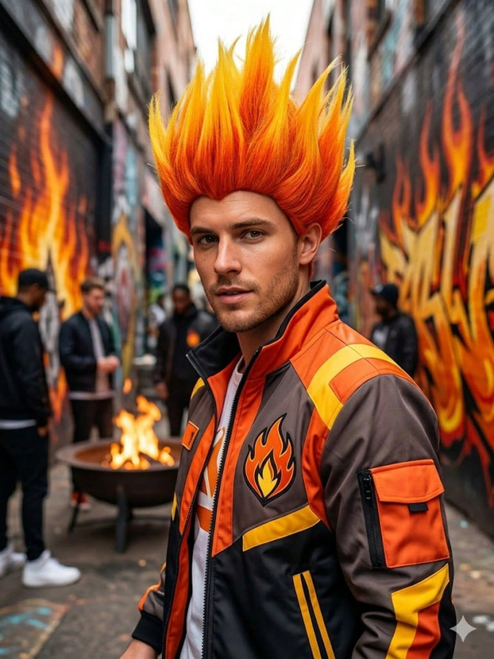 Perucă cosplay SHEIN, portocaliu