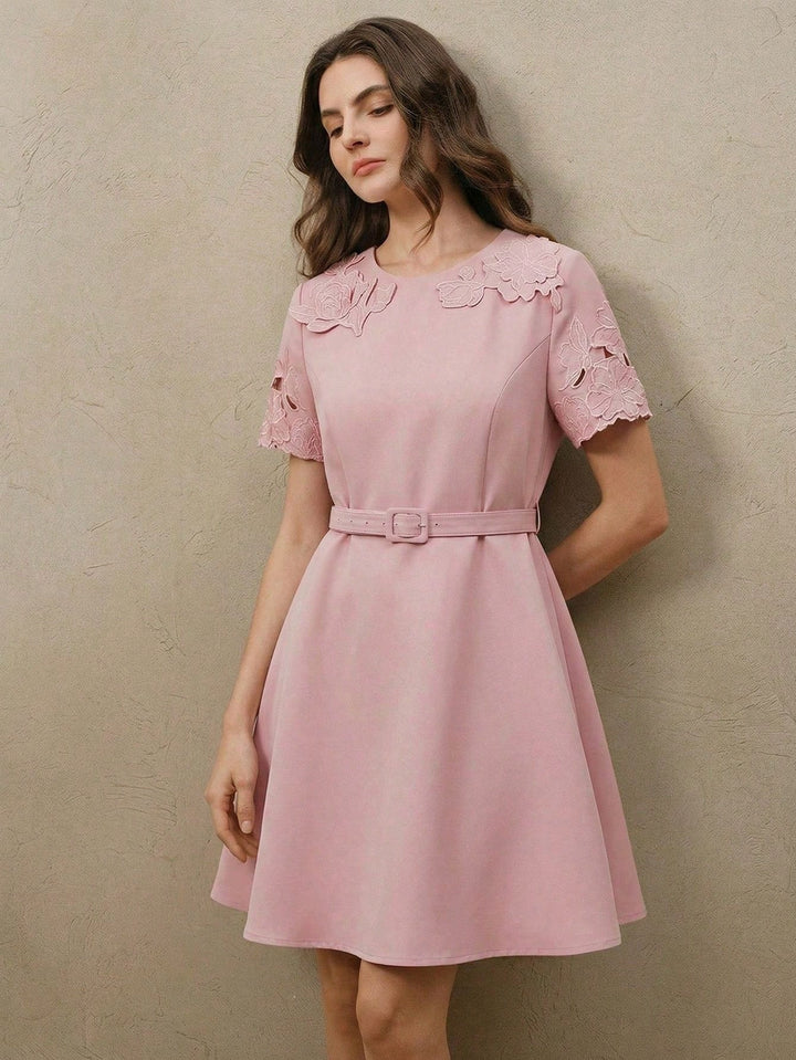 Rochie midi SHEIN, roz