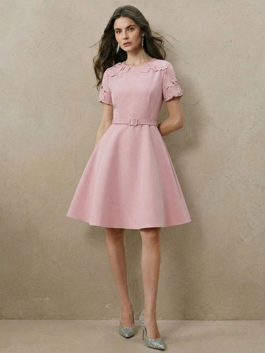 Rochie midi SHEIN, roz