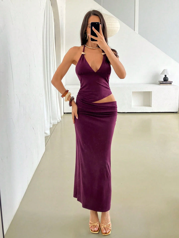 Rochie maxi SHEIN, vișiniu