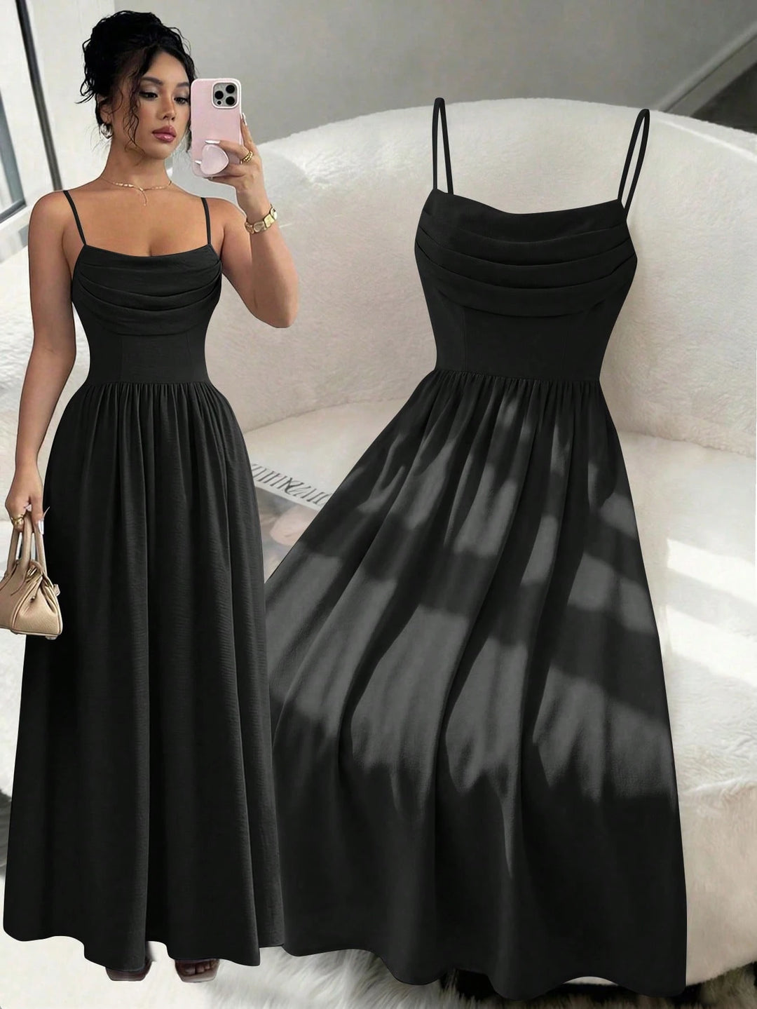 Rochie maxi SHEIN, negru