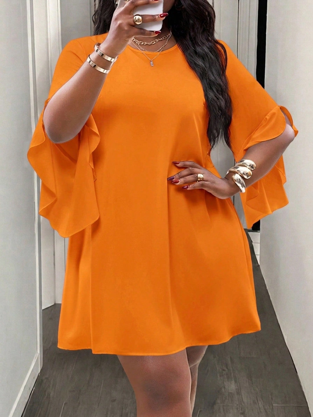 Rochie SHEIN, portocaliu