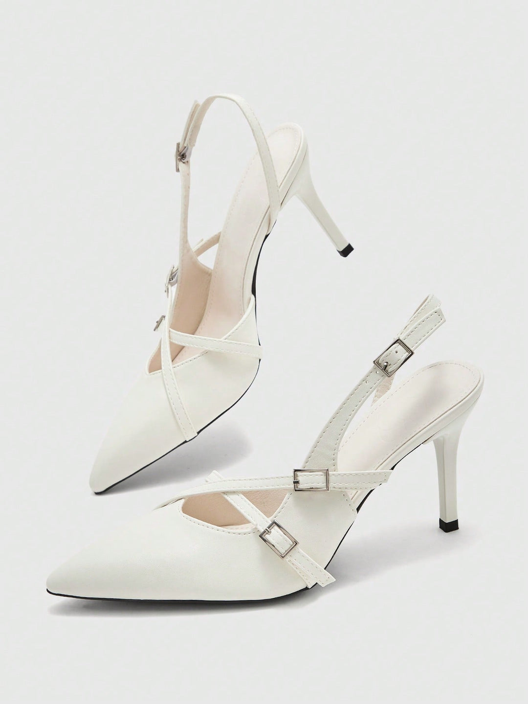 Pantofi cu toc SHEIN, alb