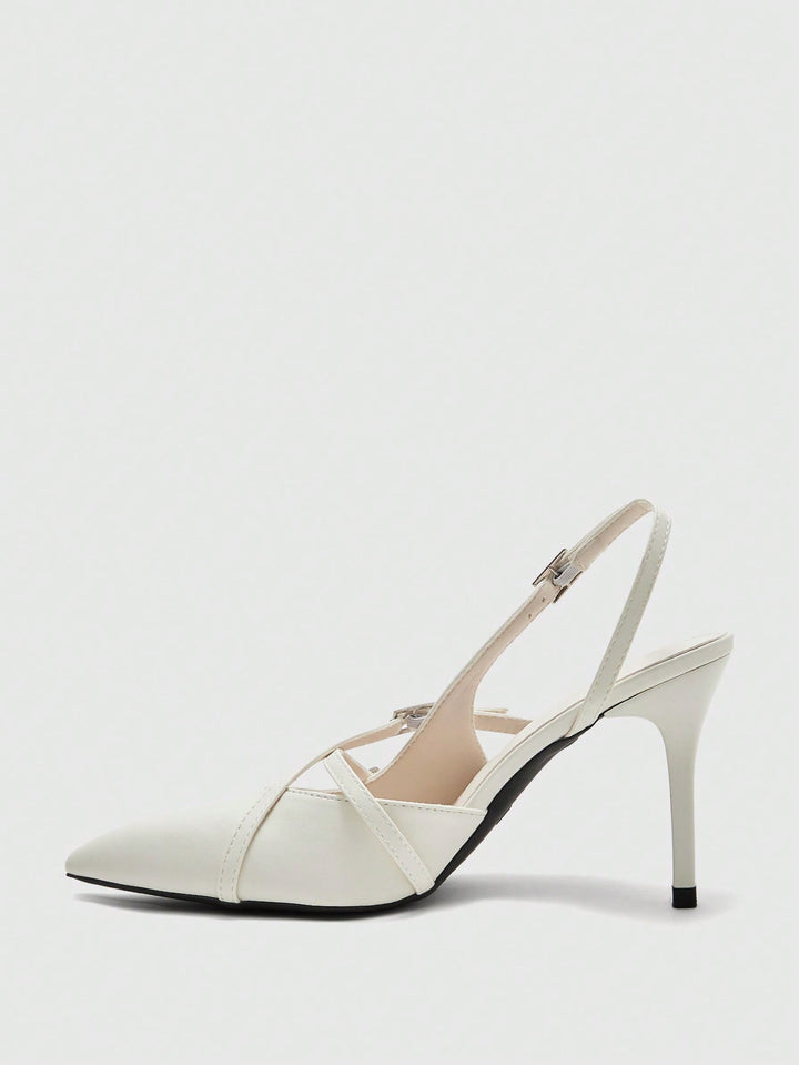Pantofi cu toc SHEIN, alb