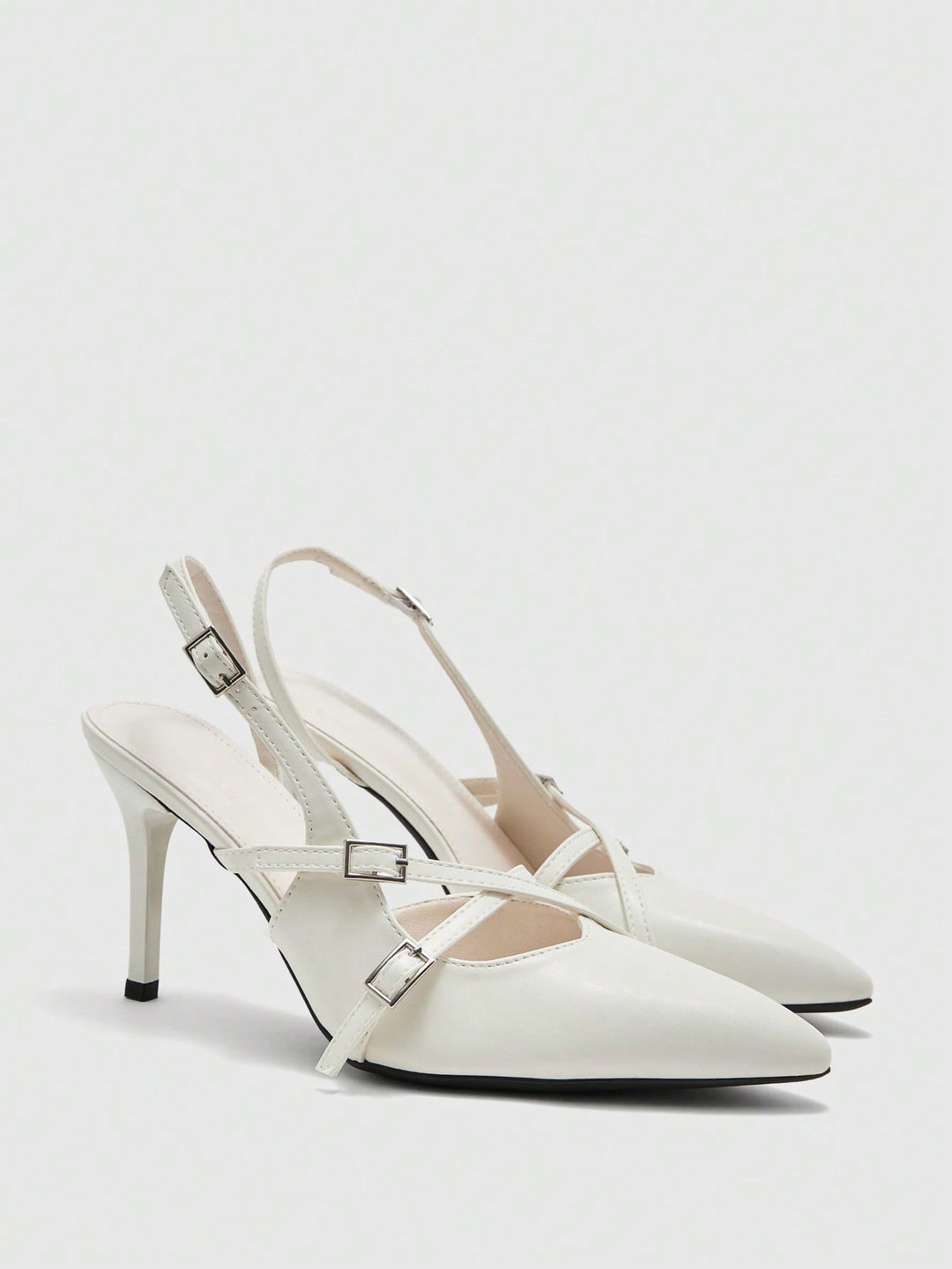 Pantofi cu toc SHEIN, alb