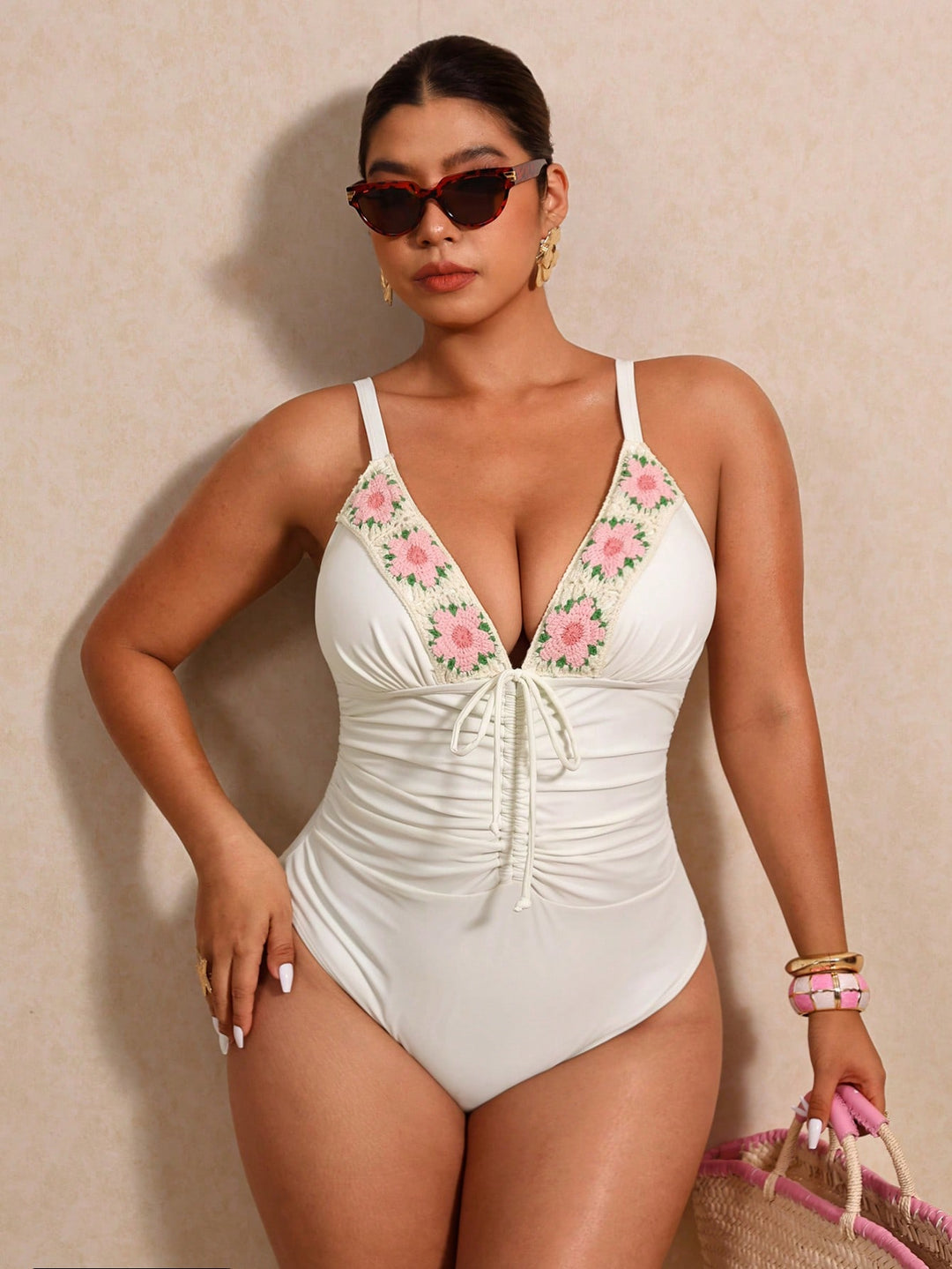 Costum de baie SHEIN, bej