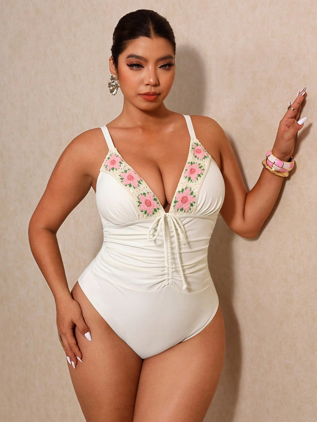 Costum de baie SHEIN, bej