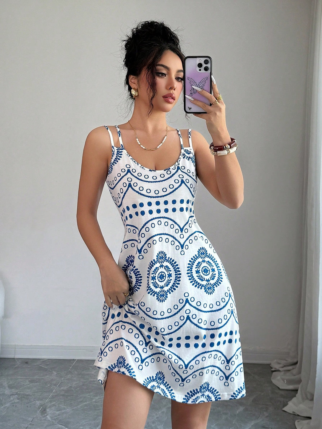 Rochie scurtă SHEIN, albastru