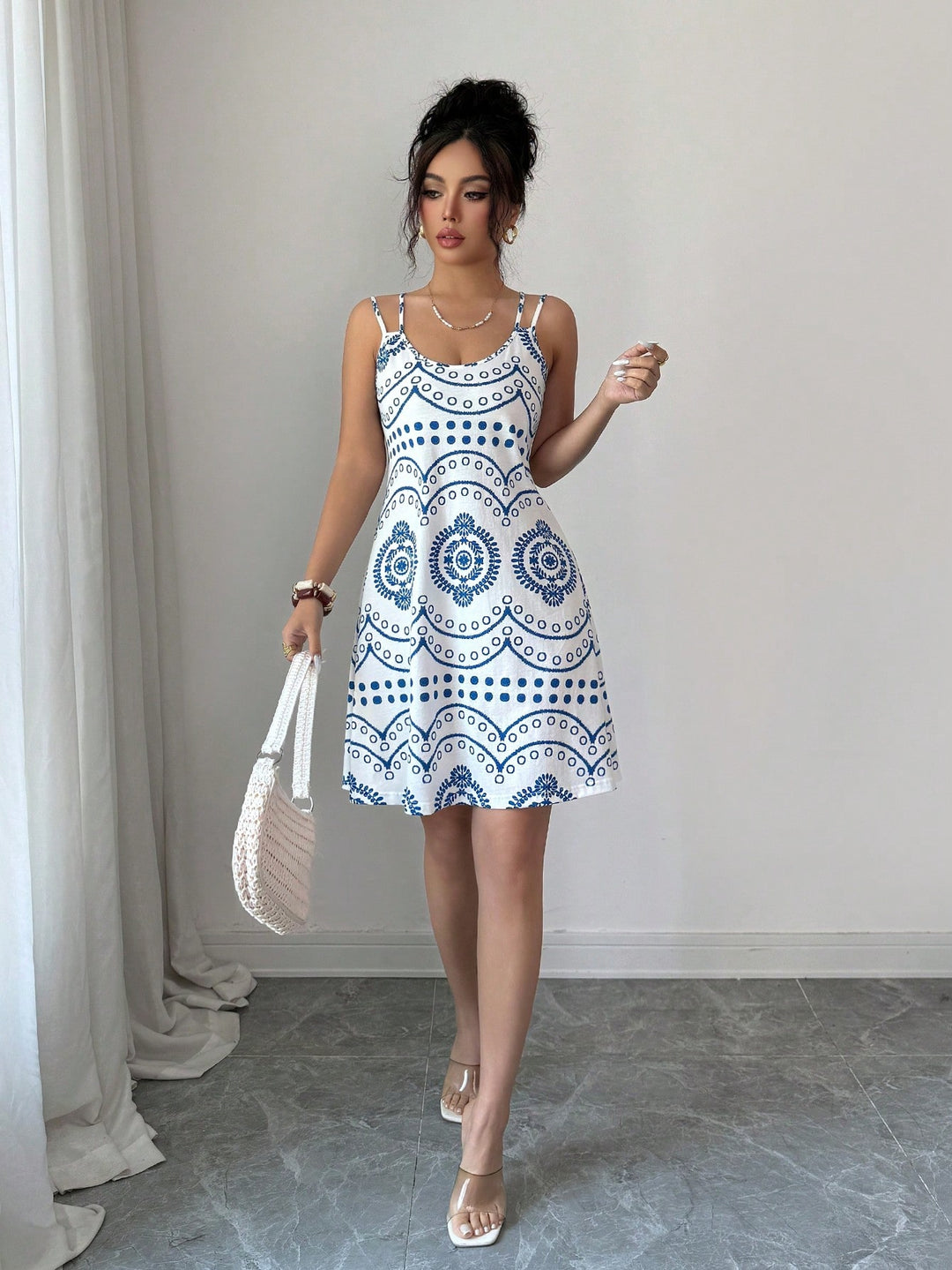 Rochie scurtă SHEIN, albastru