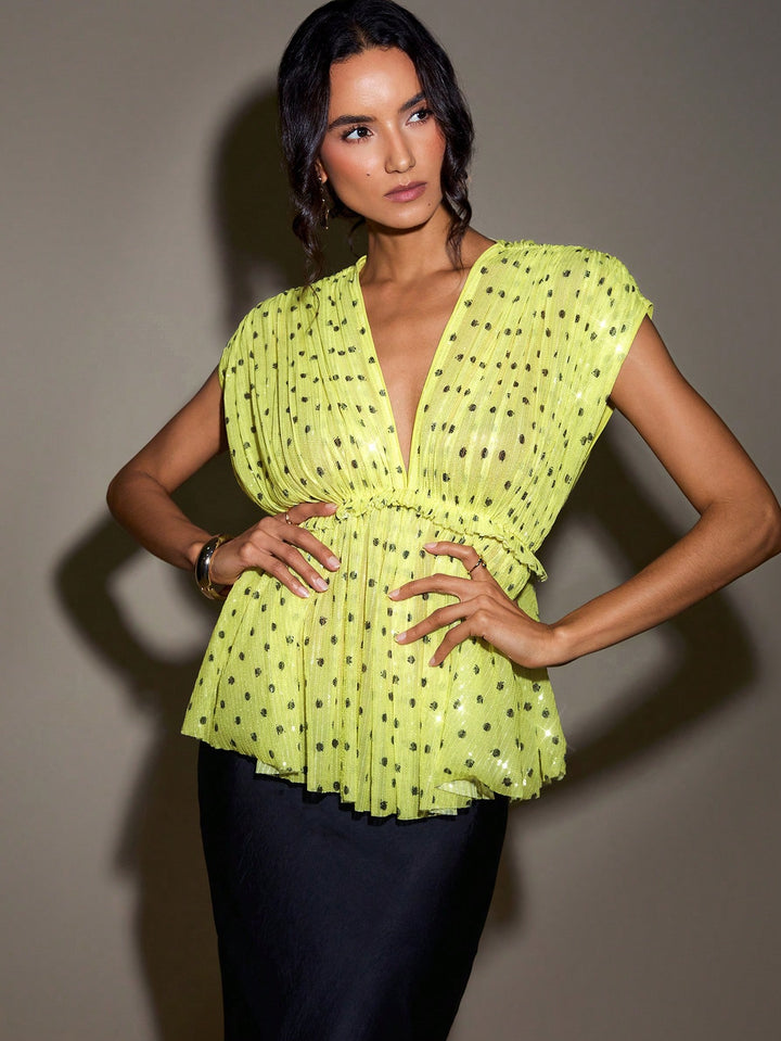 Top SHEIN, galben