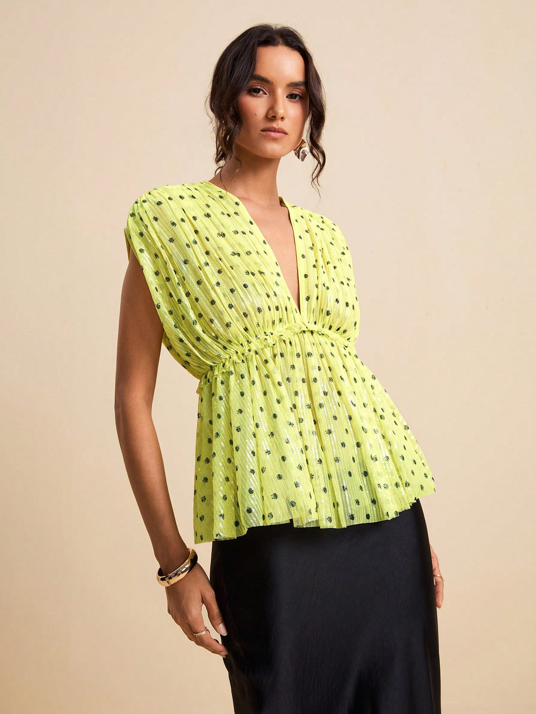 Top SHEIN, galben