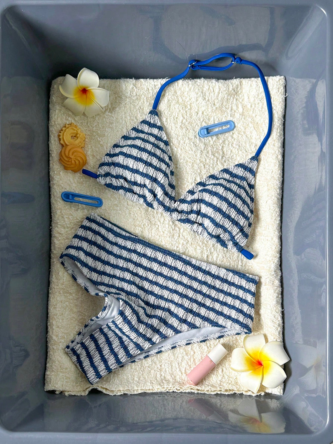 Set bikini SHEIN, albastru