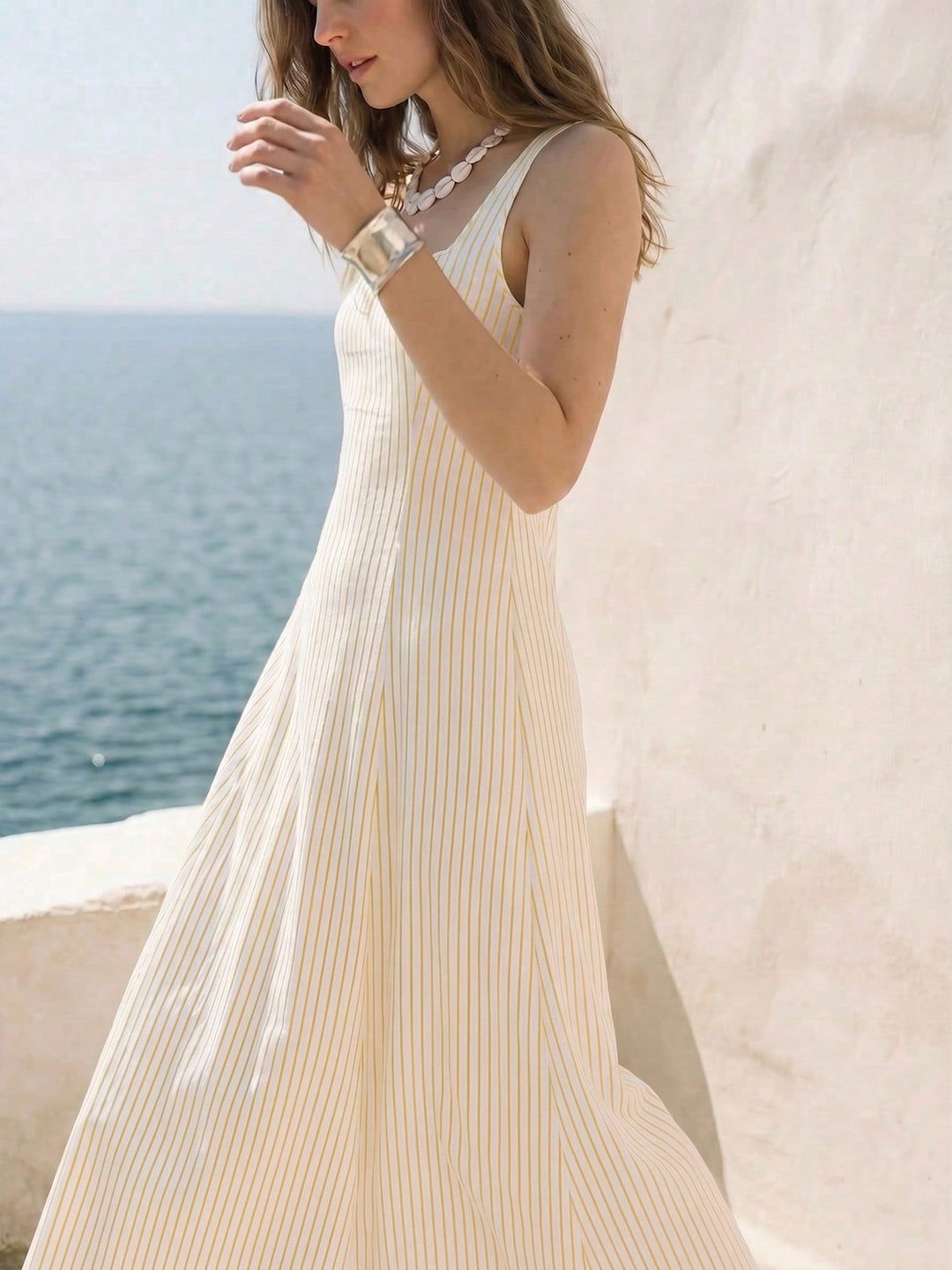 Rochie maxi SHEIN, galben