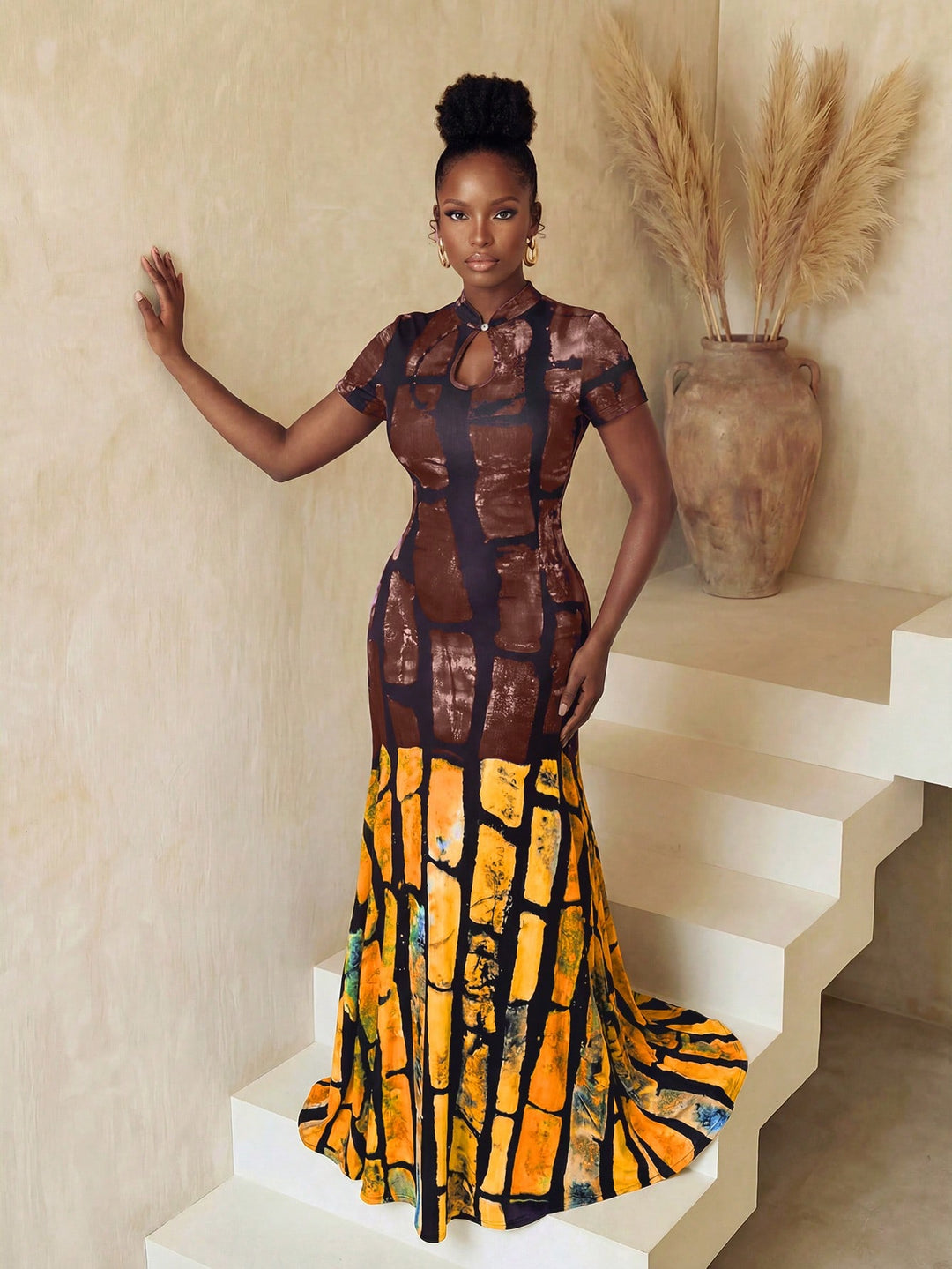 Rochie maxi SHEIN, mix culori