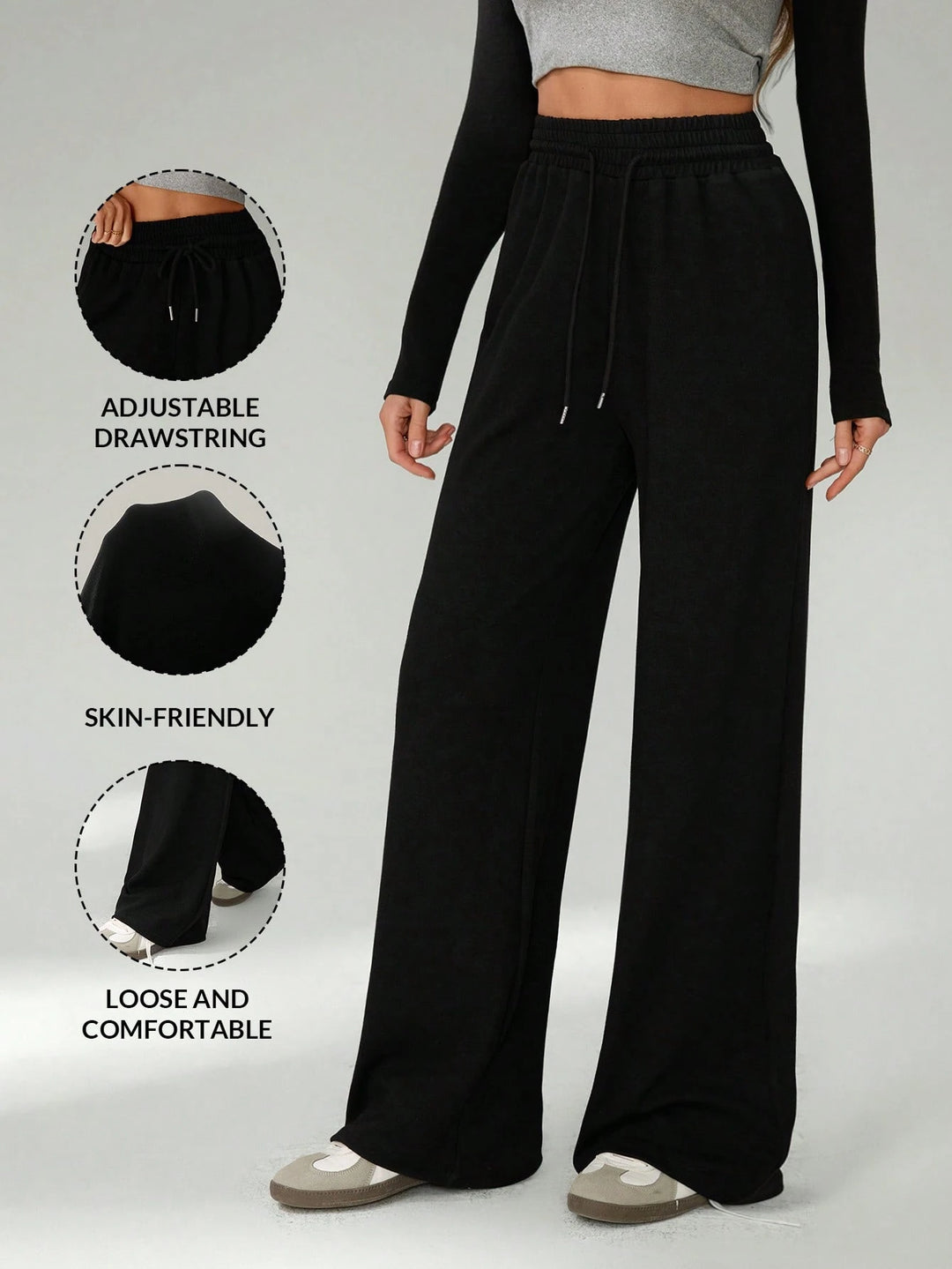 Pantaloni SHEIN, negru