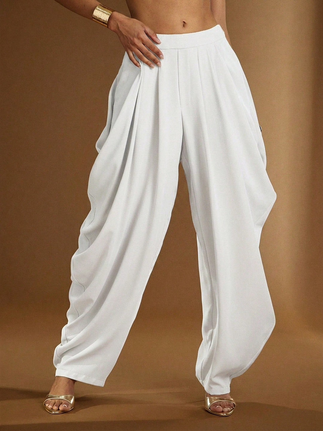 Pantaloni SHEIN, alb