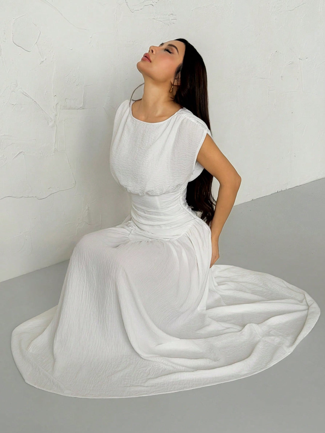 Rochie maxi SHEIN, alb
