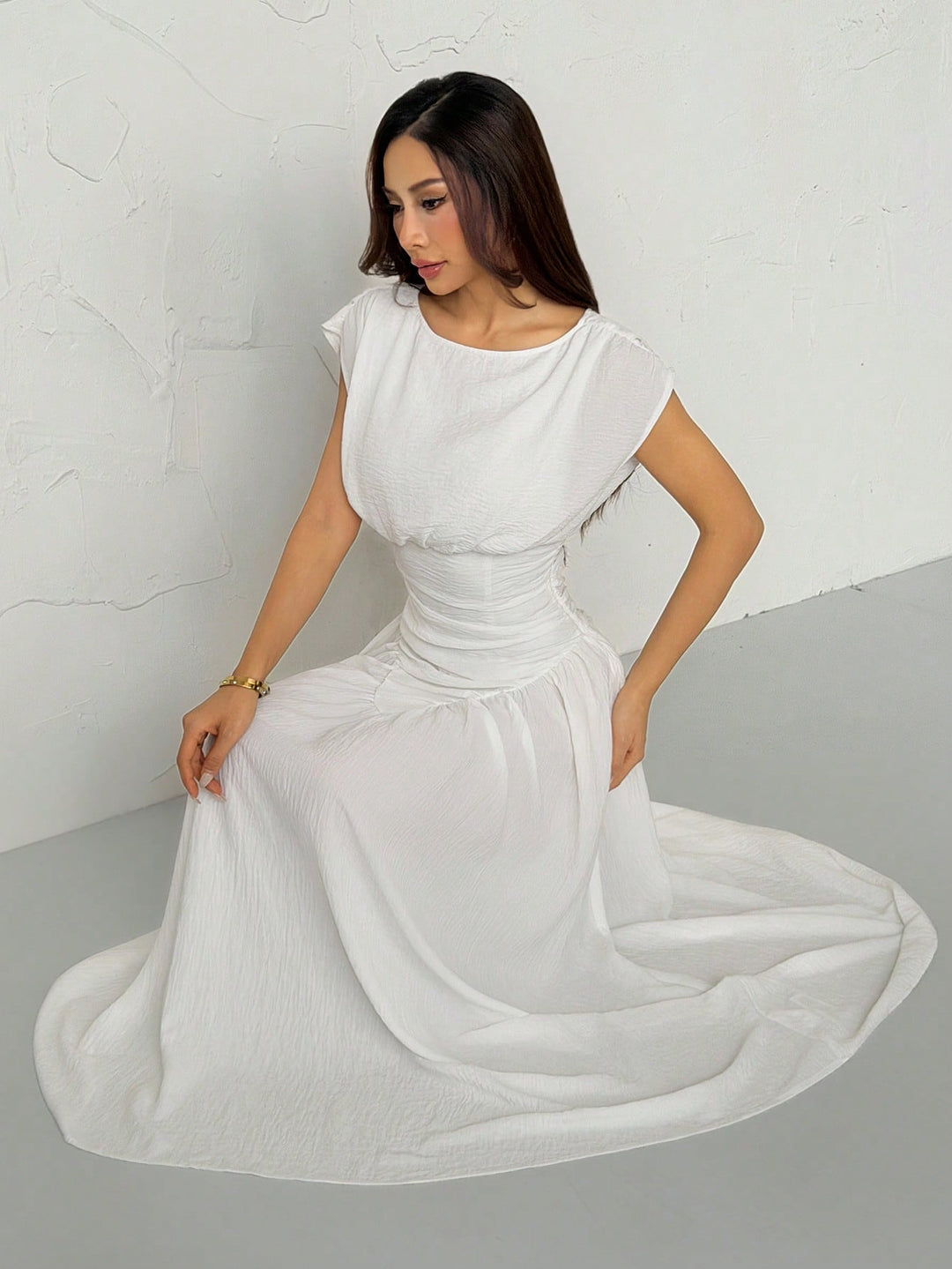 Rochie maxi SHEIN, alb