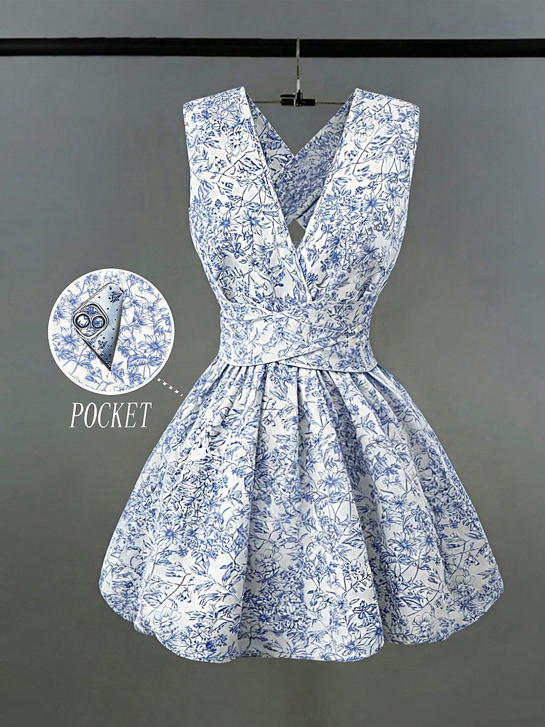 Rochie scurtă SHEIN, albastru