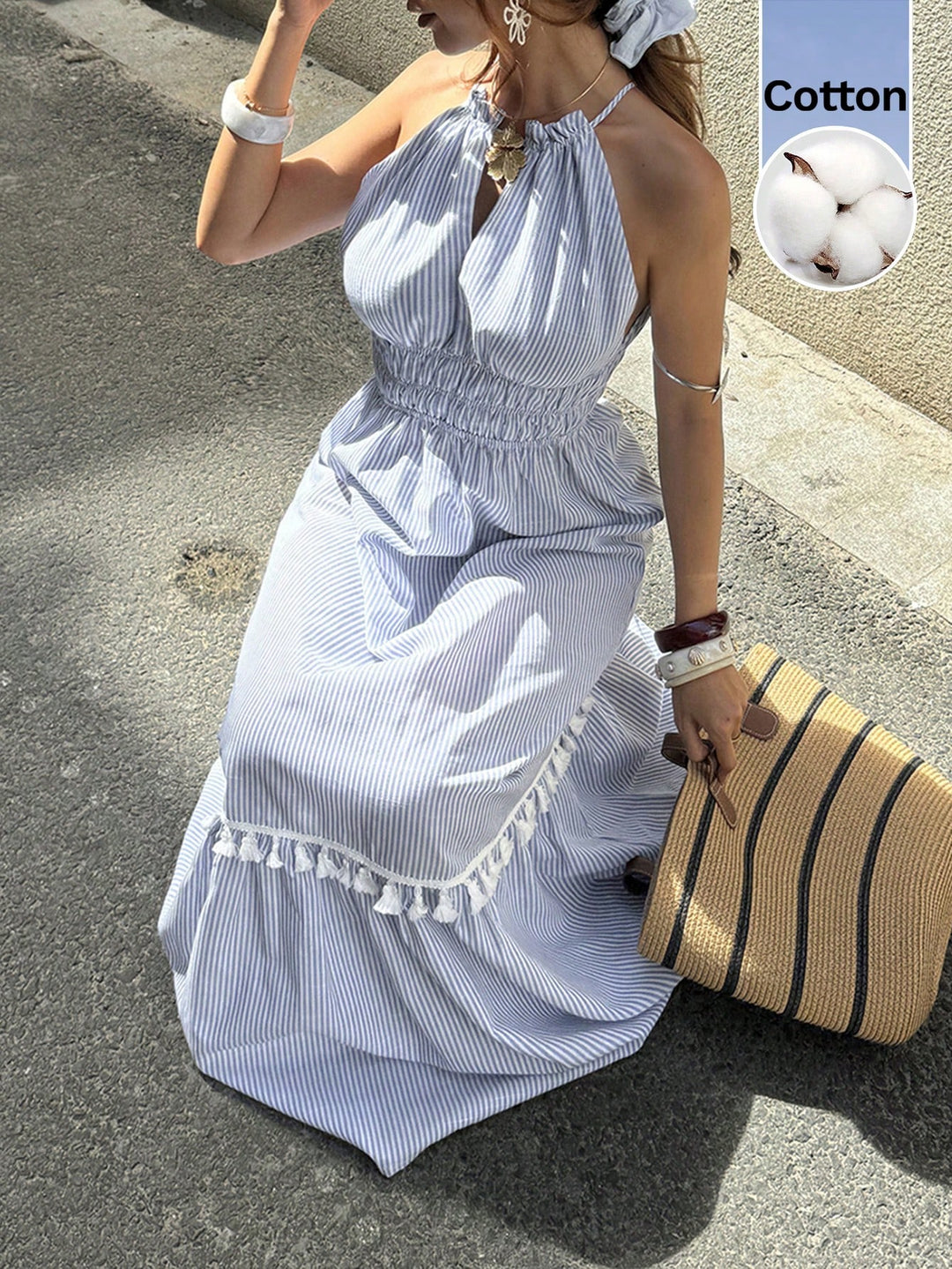 Rochie maxi SHEIN, albastru