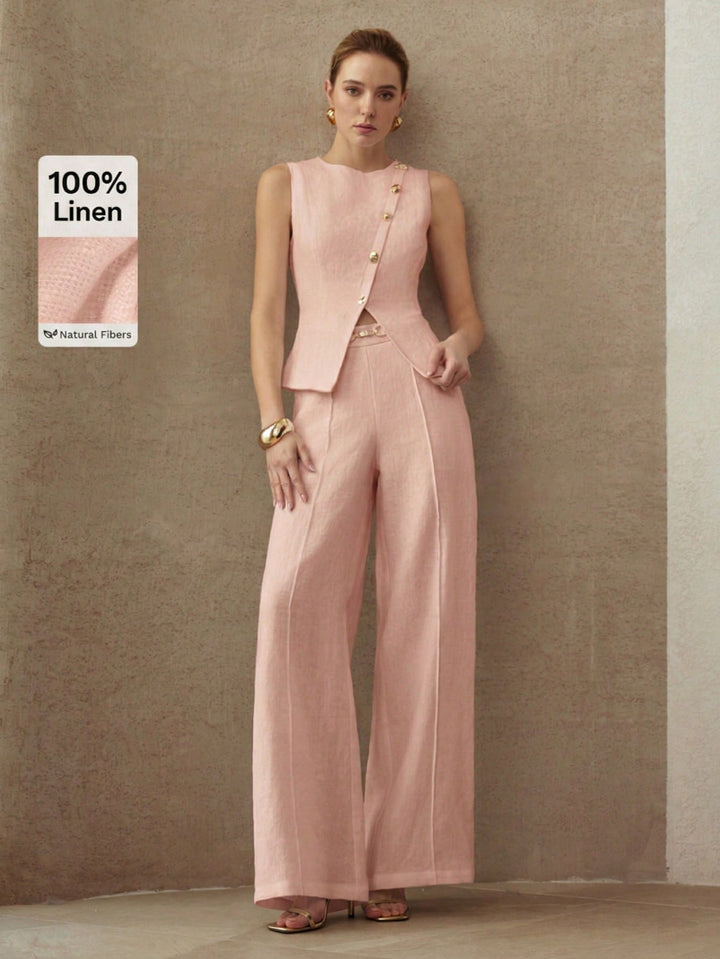 Pantaloni SHEIN, roz