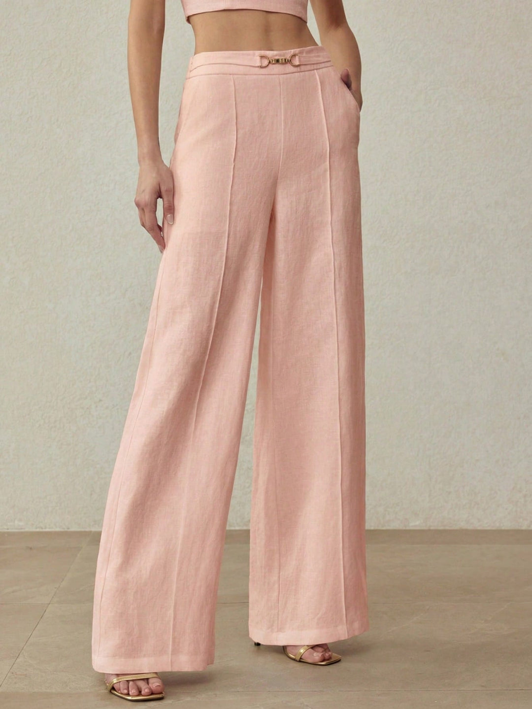 Pantaloni SHEIN, roz