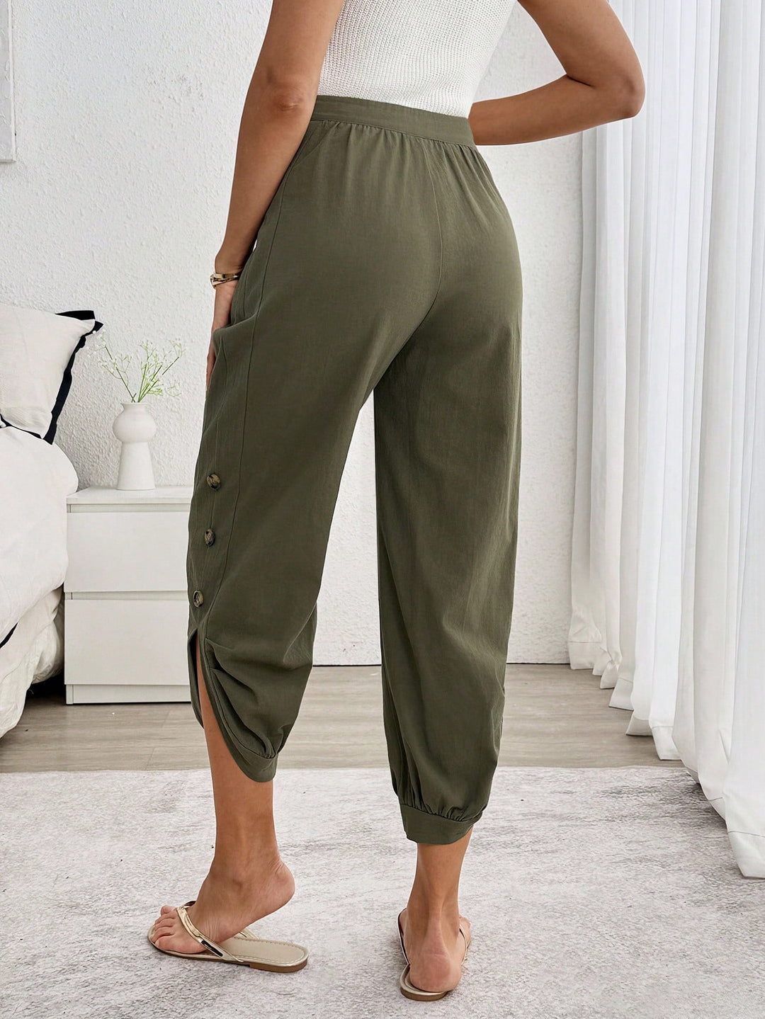 Pantaloni SHEIN, kaki
