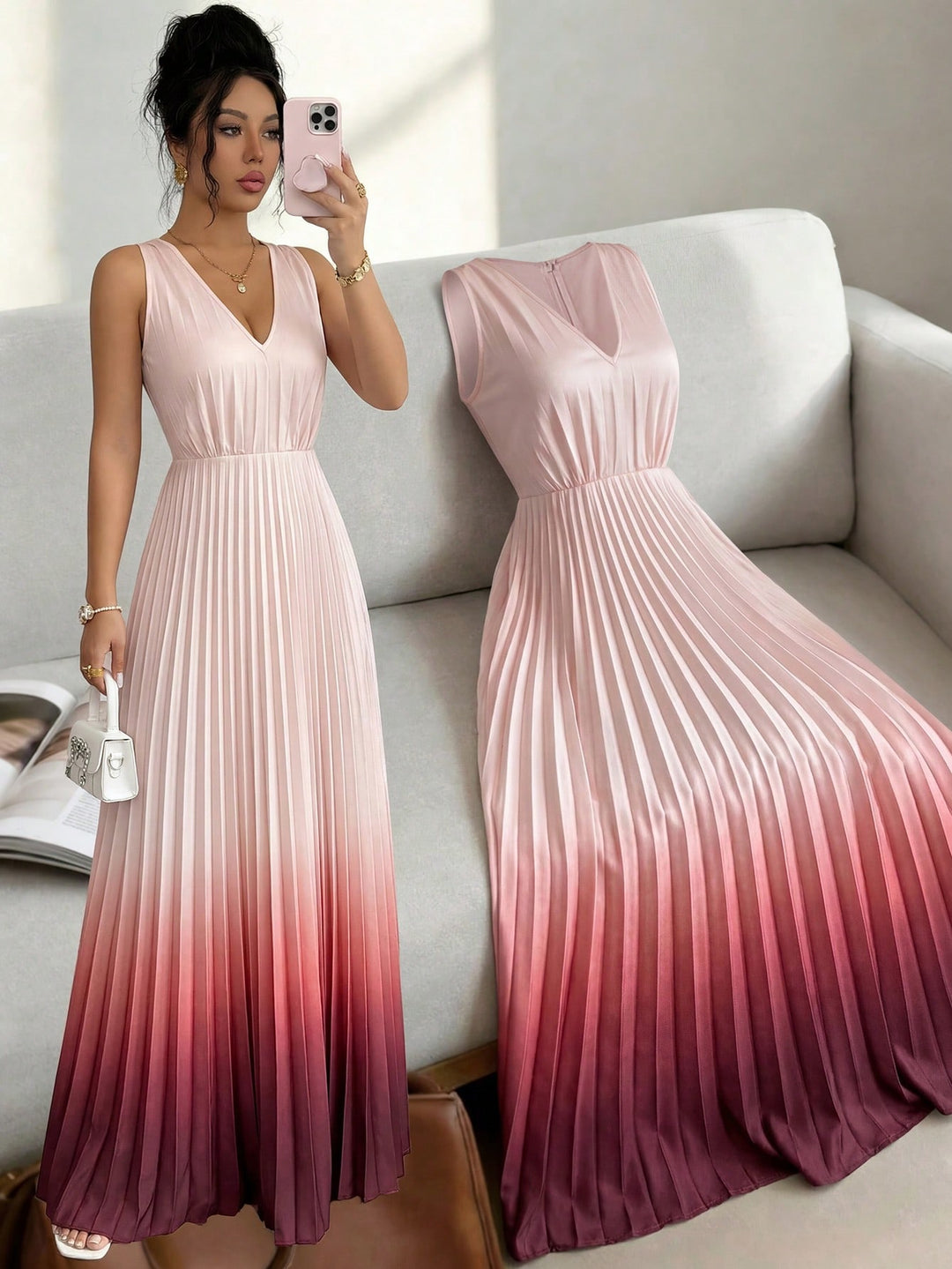 Rochie maxi SHEIN, mix culori