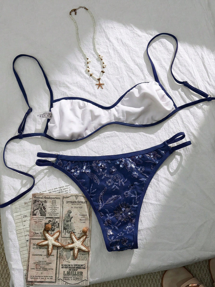Costum de baie SHEIN, albastru
