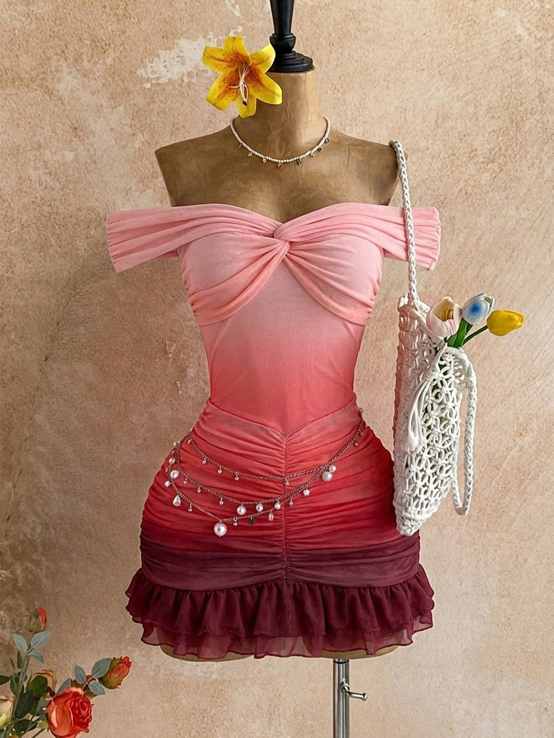 Rochie mini SHEIN, vișiniu