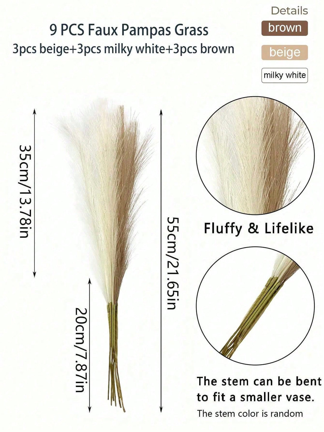 Floari artificiale SHEIN, mix culori