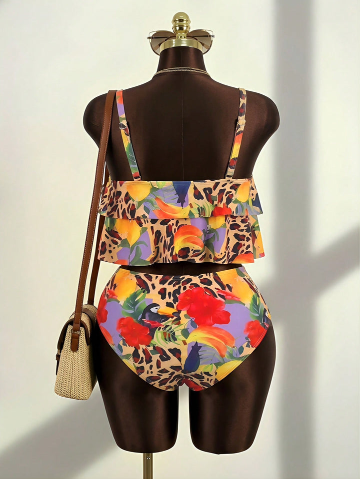 Costum de baie SHEIN, mix culori