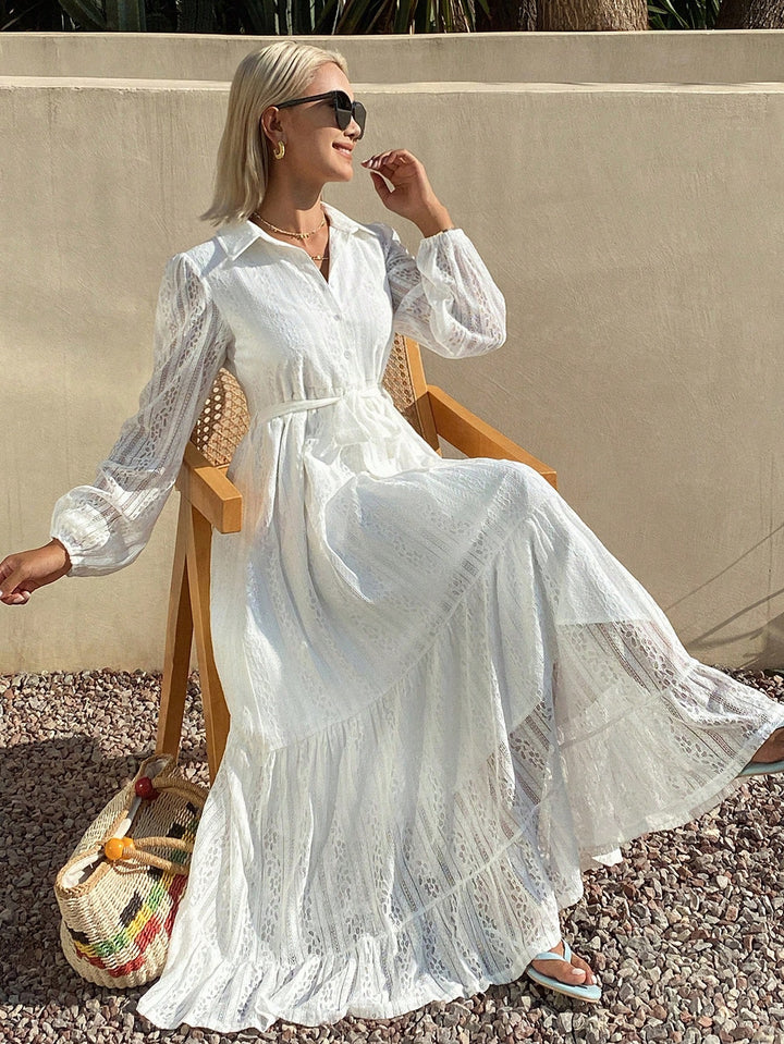 Rochie maxi SHEIN, alb