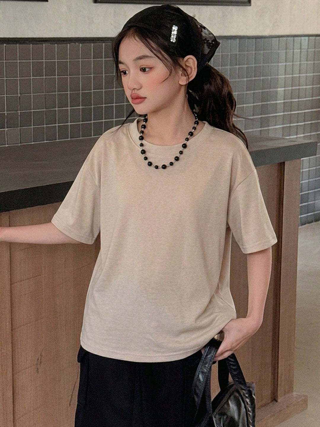 Tricou SHEIN, bej