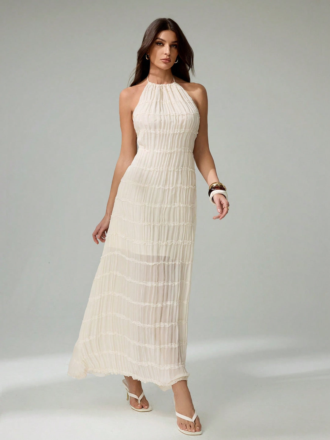 Rochie maxi SHEIN, alb