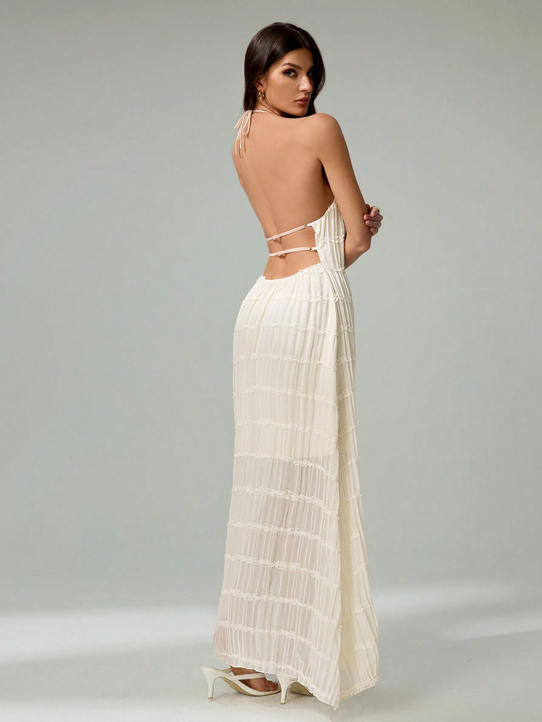 Rochie maxi SHEIN, alb