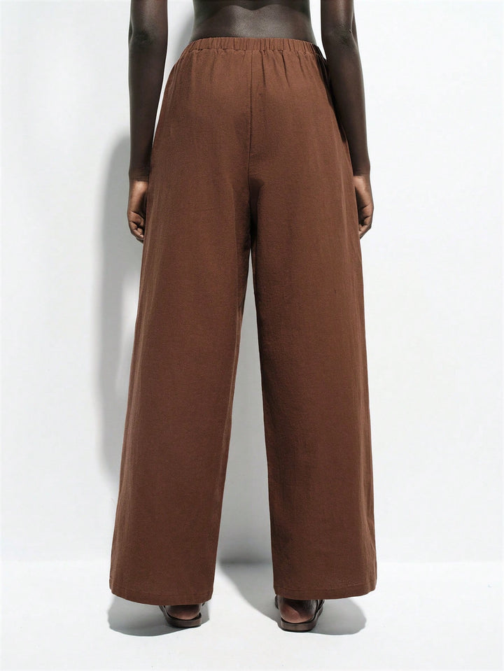 Pantaloni SHEIN, maro